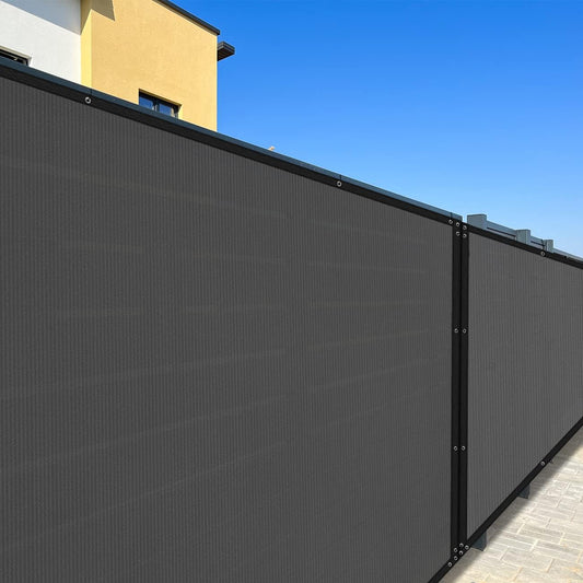 SHADE SPRING Grey Fence Privacy Screen Commercial 185 GSM Mesh
