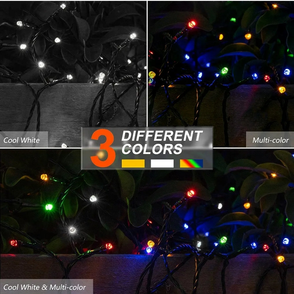 Solar String Christmas Led Lights 100 feet, 300 Leds and 11 modes with Control Remote