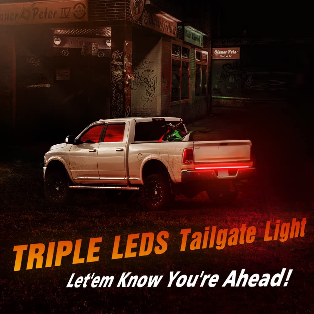 LED Tailgate Light Bar Triple Row 48Inch