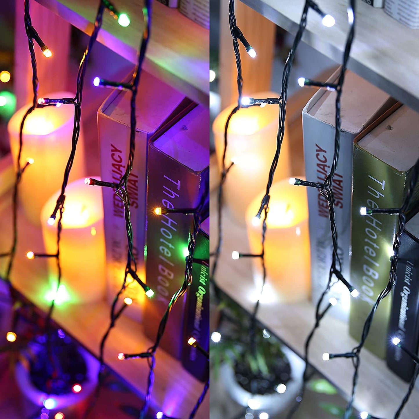 Color Change Christmas Lights 72ft 200 LED 11 Modes Solar String Lights