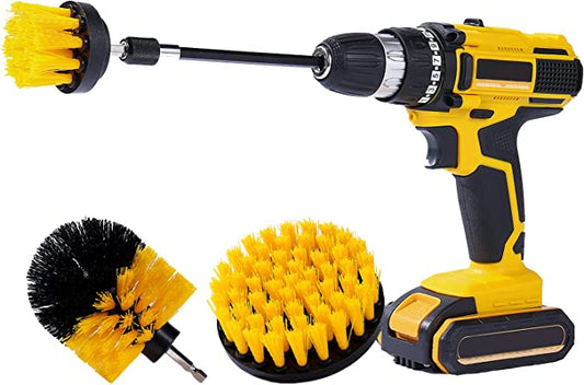 4 Pack Drill Brush Set,Power Scrubber Brush Cleaning and Detailing Brush