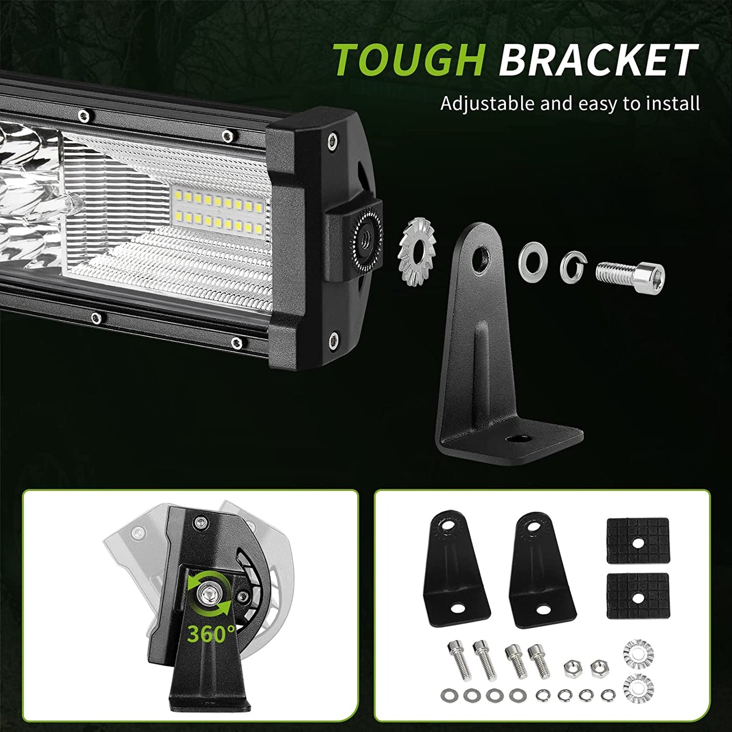 AUTOSAVER88 32" LED Light Bar Triple Row Brighter 7D 378W 37800LM Off Road Driving Light No-Foggy Lens Compatible with Jeep Trucks Boats ATV Cars