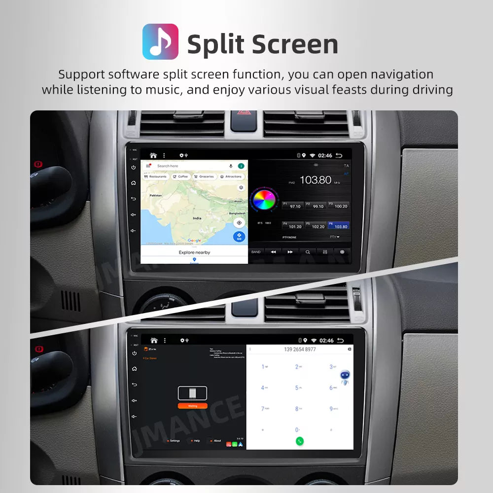 9 inch Double Din Android Touch Screen Media Player Carplay Android Auto GPS Wifi Reverse Camera