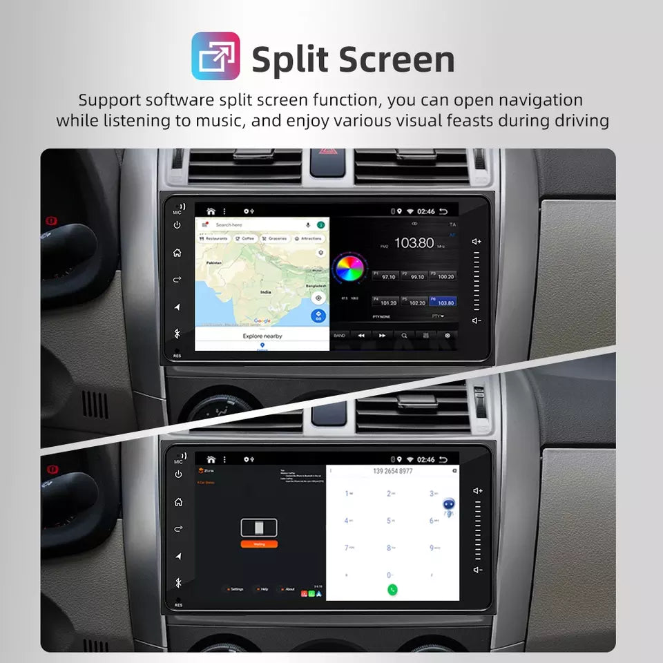 Top Android 10 System Play Music Touch Screen 7 Inch Subwoofer For Toyota Gps Navigator Android Double Din Autoestereo
